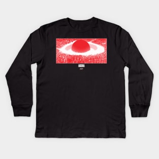 Akira Explosion Red Kids Long Sleeve T-Shirt